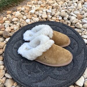 Koolaburra by Ugg Milo Chestnut Brown‎ Suede Slipper Women's  Size 7